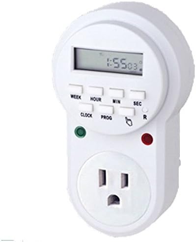 digitsea 115 Volt 15 Amp 7 Day Digital Program Outlet Grow Light Timer