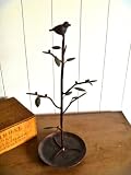 Dani - Bird Jewelry Stand Tree Branch Necklace Bracelet Earring Ring Organizer with Round Tray