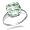 10MM Green Amethyst Ring In Sterling Silver 3.30 CT In Size 6 (Available In Sizes 5-9)