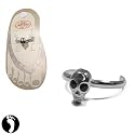 SG Paris Toe Ring Rhodium Jet Lead Free Noir/Jet Body Jewelry Toe Ring Glass Summer Teenager City Girl Fashion Jewelry / Hair Accessories Skulls