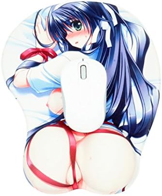 CANDACELL®3D Anime Wrist Rest Mouse Pad(8''×10''×1.4'')/ Anime Game Girl Big Breast Cosplay Sexy Beauty Silicone Mouse Pads (027)