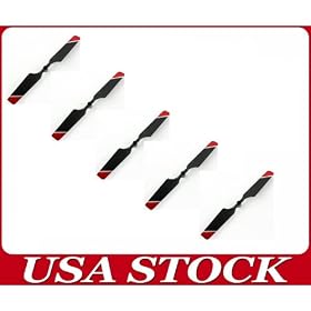 5xDouble Horse 9104 RC Helicopter Spare Part Tail Blade Red 9104-25(5PCS) from Helicopter Blades