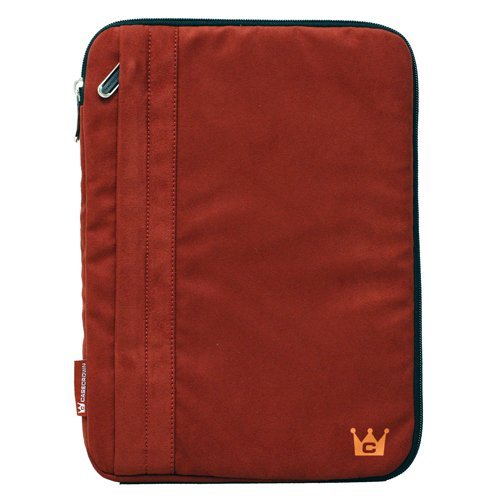 CaseCrown Faux Suede Sleeve Case (Red) for Samsung USB 2.0 8x DVD Writer External Optical Drive