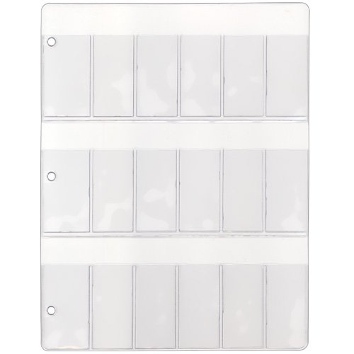 StoreSMART Glass Slide 3Ring Binder Page Holds 80 Glass Slides