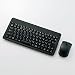 : ELECOM ワイヤレスフルキーボード メンブレン レーザー5ボタンマウス付 ブラック TK-FDM031BK