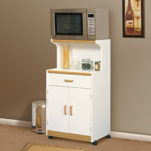 Beginnings Soft White Microwave Cart Soft White with Alder Finish Beginnings Soft White Microwave Cart Soft White with Alder Finish