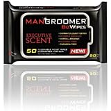 MANGROOMER Biz Wipes Flushable Moist Personal Wipes Engineered for Men, Executive Scent, 50 Wipes (Pack of 6)
