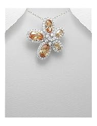 CZ Pendant Necklace In 92.5 Sterling Silver