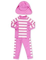Safe in the Sun Striped Swimsuit & Hat