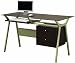 Coaster Computer Desk, Silver/Walnut
