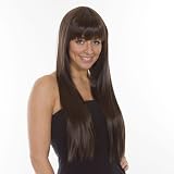 Extra Long Thick Straight Brunette Wig with Fringe | Lady Gaga style | Reviews