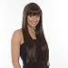Extra Long Thick Straight Brunette Wig with Fringe | Lady Gaga style