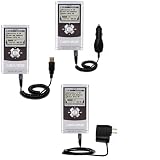 Deluxe Kit for the iRiver iHP-140 includes a USB cable with Car and Wall Charger - Gomadic Brand w/ TipExchange Technology