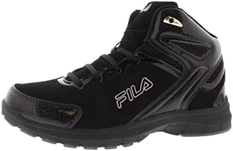 Fila Men's Big Bang Basketball Shoe, Black/Black/Metallic Silver, 11 M US