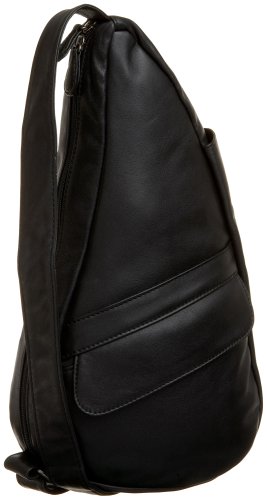 AmeriBag Classic Leather Healthy Back Bag tote Extra-small,Black,one size