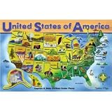 Melissa & Doug Deluxe Wooden USA Map
