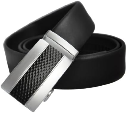 DuoBelt Men's Trekker Advanced Microfiber Belt with Genuine Leather Core and Titanium Finish Buckle (36-39 inches Large, Smooth Satin Texture Black)