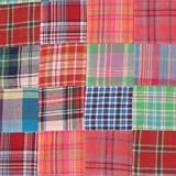 Patchwork Madras Fabric Block Island Ferry Pattern By the Yard