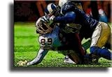 Completely Handpainted American Football Sport Painting, Custom Order FL4853, Oil on Canvas, with Option to Paint Jerry, Brett & Co. from Any Other Favorite Photograph or Picture, Unframed, Size 24" x 36" inch