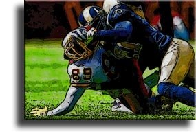 Completely Handpainted American Football Sport Painting, Custom Order FL4853, Oil on Canvas, with Option to Paint Jerry, Brett & Co. from Any Other Favorite Photograph or Picture, Unframed, Size 24