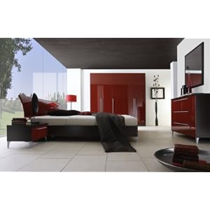 Modern Platform Bedrooms Set Marta Thin Frame by Tyger Furniture
