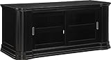 Altra 1175196 TV Console with Sliding Doors, Black