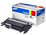 Samsung CLT-P407B/XAA Value Pack - Black Toner x 2 (CLP-325W, CLX-3185, CLX-3185FW)