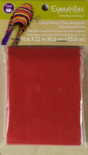 Dritz Espadrilles Lining Fabric, 16