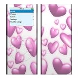 Pink Hearts Design Decal Skin Sticker for Apple iPod nano 2G (2nd Generation) 2GB/ 4GB/ 8GB Player