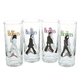 The Beatles Set Of 4 Glasses Abbey Road Barware
