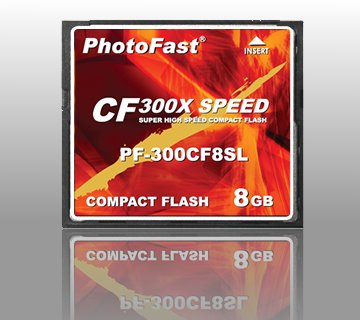 PhotoFast CFカード 8GB SLCチップ 300倍速 1年保証・日本語ブリスターパッケージ PF-300CF8SL