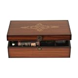 41LXdKCdtUL. SL160  Wilco Imports Wooden Box Fits 2 Bottles of Wine, 13 3/4 Inch by 8 1/4 Inch by 4 1/4 Inch