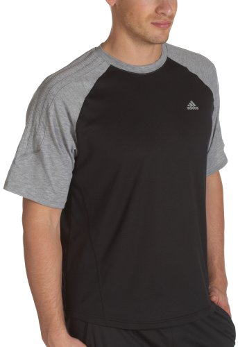 adidas Men's Response Poly Grey Heather Short Sleeve Top