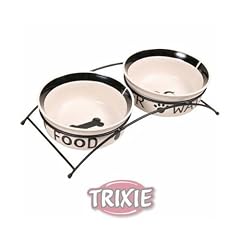 Trixie 24642 Eat-on-Feet Napf-Set, 2 � 1,6 l/� 20 cm, wei�/schwarz