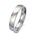 INBLUE Personalized Promise Rings Engraving Name Date Custom Rings for Men Women Boyfriend Girlfriend Couples Stainless Steel Jewelry Engagement Wedding Bands Sets for Him & Her (mne494-2-9)