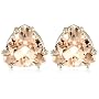 14k Choice of White or Yellow Gold 8mm Morganite Trillion Cut Stud Earrings