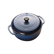 Enamel Coated Cast Iron 6-qt. Covered Casserole - Blue