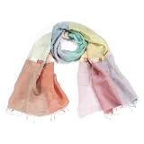 Block Colour Embroidered Scarf