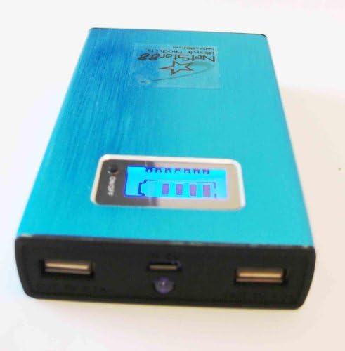 Power Bank 11200mAh Dual Port [5V: 1.0A & 2.1A] External Portable Charger Battery Pack for Mobile Cell Phone & Tablet. Metal Alloy Case; Flashlight, Indicator; Cable Adaptor. For iPhone, iPad, Android, Sony, Nokia, Samsung, Blackberry, LG, HTC, Galaxy, Camera, mp3, mp4 etc.