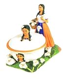MEXICAN INDIAN LADY 3-Dimensional Candy Dish Jar Tray *NEW!*