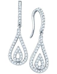 10KT White Gold 0.53 CTW Diamond Fashion Earrings