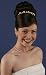 Melody Gold Tiara: Sweet Flower Design Hand Wired Along The Gold Band are Crystal Beads, and Lustrous Ivory Faux Pearls
