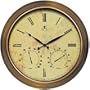 Infinity Instruments Indoor/Outdoor Metal Weather Clock