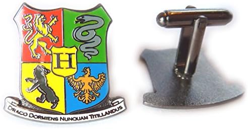 Harry Potter Hogwarts Coat of Arms Crest Cufflinks Cuff Link Set