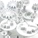 10 SETS (30 PCS) PLUNGER CUTTERS SUGARCRAFT CAKE DECORATING NEW (Heart, Veined butterfly, star, Daisy, veined rose leaf ,Carnation, Blossom, flower, Sunflower , other)