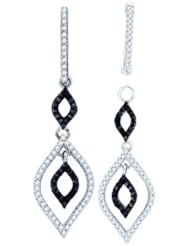 0.50CTW-DIA FASHION EARRING 10K White-gold Real Diamond