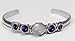 Sterling Silver Hand Made Cuff with Genuine title=