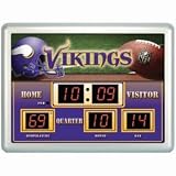 Minnesota Vikings Clock - 14''x19'' Scoreboard