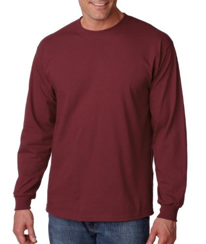 Gildan Ultra Cotton 6 Oz. Long-Sleeve T-Shirt (G240)- Maroon,Large