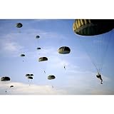 Paratroopers (Many in Sky) Art Poster Print - 13x19